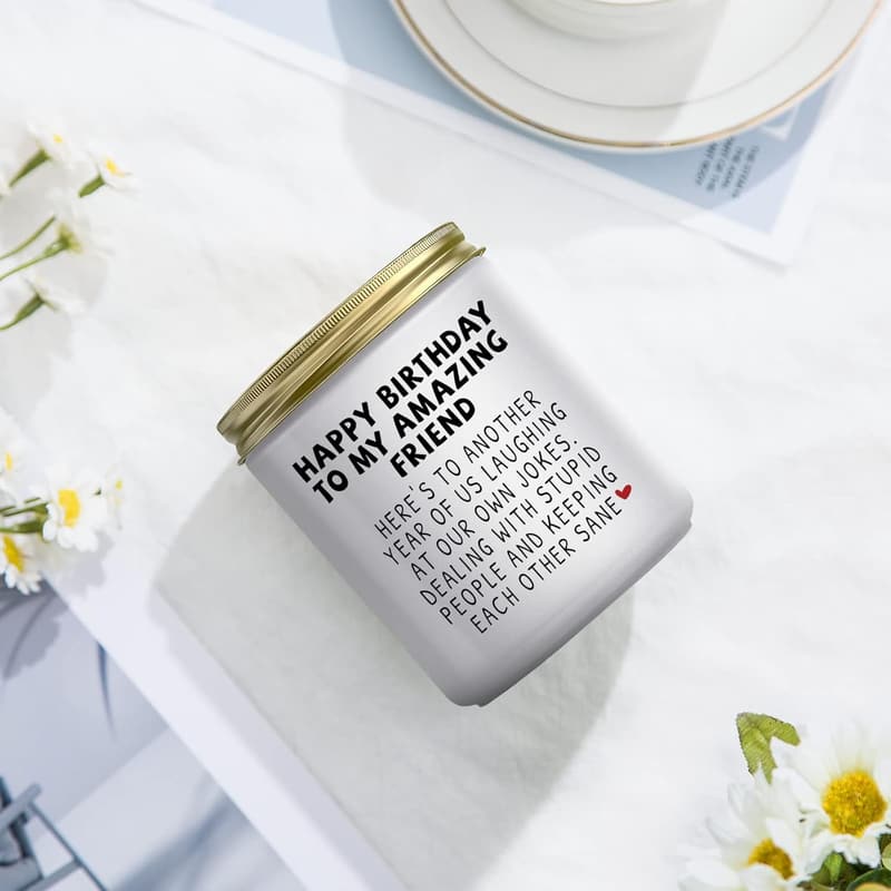 Lavender Candle - Funny Birthday Gift for Women Besties