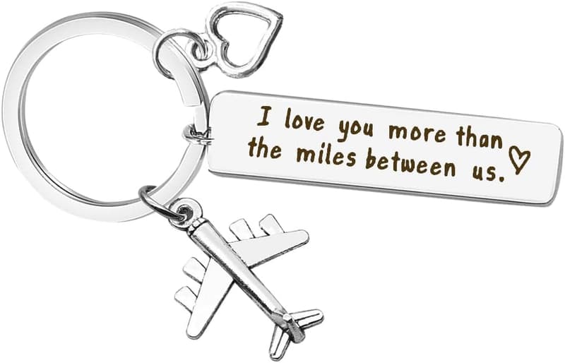 Long Distance Relationship Keychain for Couples