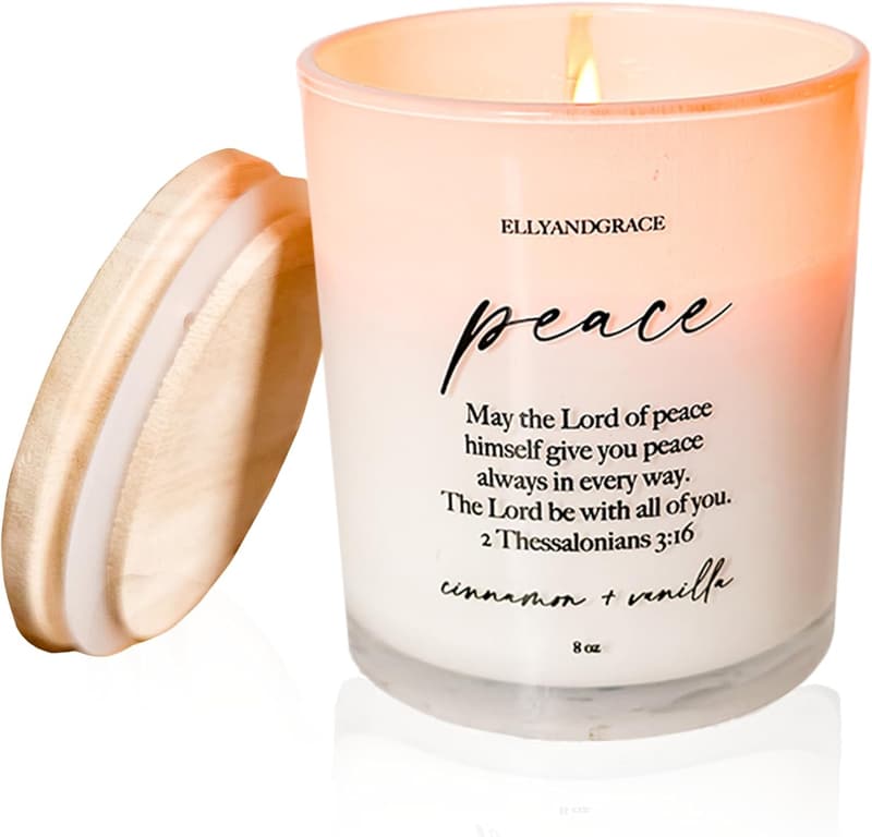 Inspirational Bible Verse Soy Candle for Women