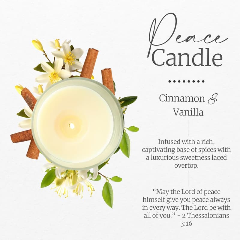 Inspirational Bible Verse Soy Candle for Women