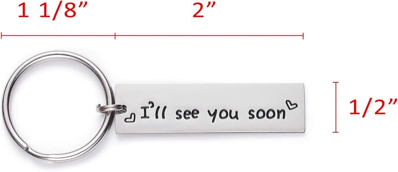 Long Distance Relationship Keychain for Couples