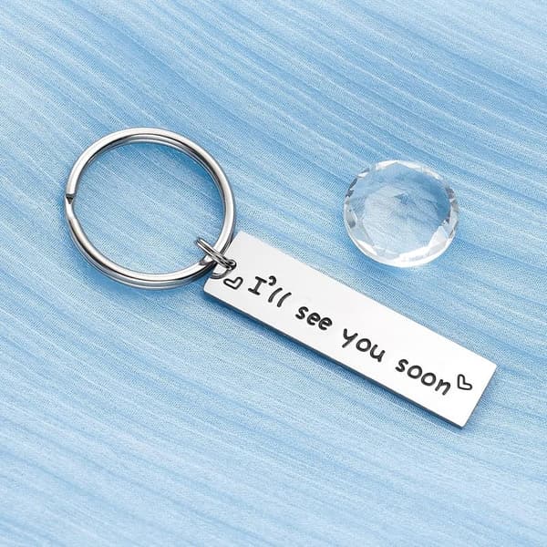 Long Distance Relationship Keychain for Couples