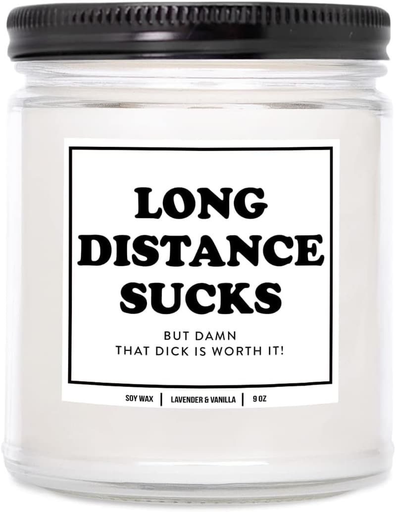 Long Distance Candle - All Natural Soy Aromatherapy Gift for Him