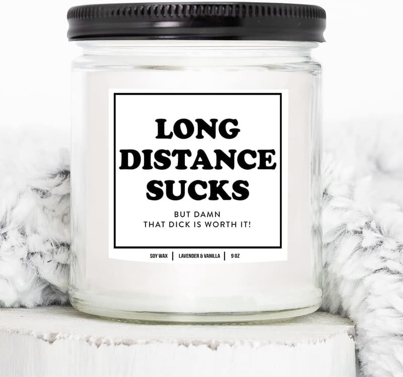 Long Distance Candle - All Natural Soy Aromatherapy Gift for Him