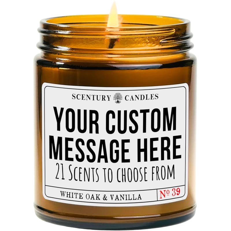 Personalized Custom Candle - Handmade Birthday Gift for All