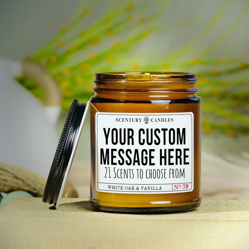 Personalized Custom Candle - Handmade Birthday Gift for All