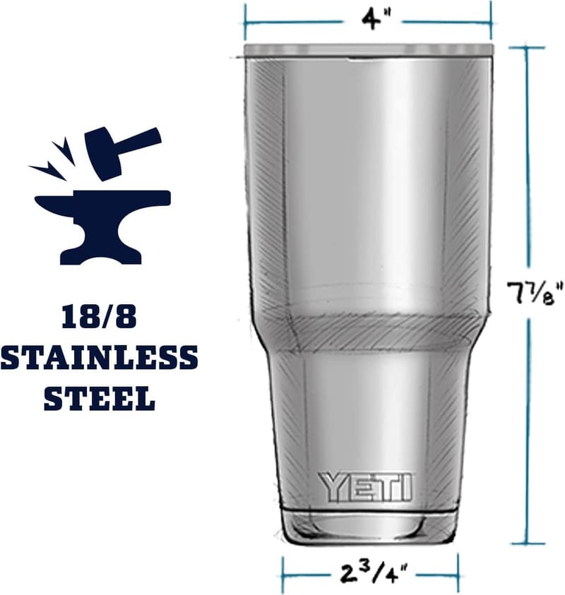 YETI 30 oz Stainless Steel Insulated Tumbler with MagSlider Lid