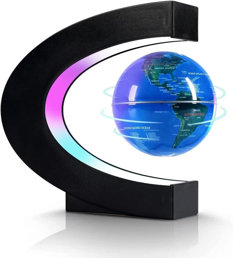 Levitating Globe with LED Lights for Home or Office Decor