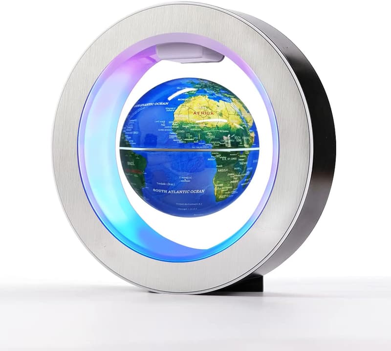 Magnetic Levitation Floating Globe with LED Lights - 4-Inch Desk Decor