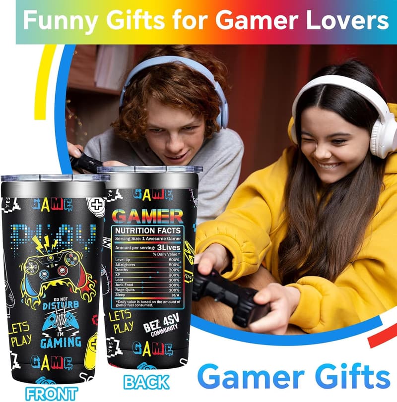 Gamer Gift Set - 20oz Tumbler for Men & Boys