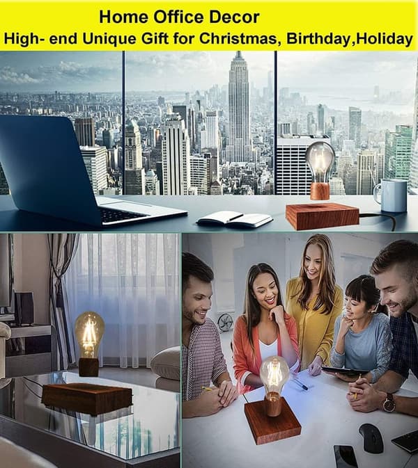 Floating LED Light Bulb Desk Lamp for Unique Home Decor