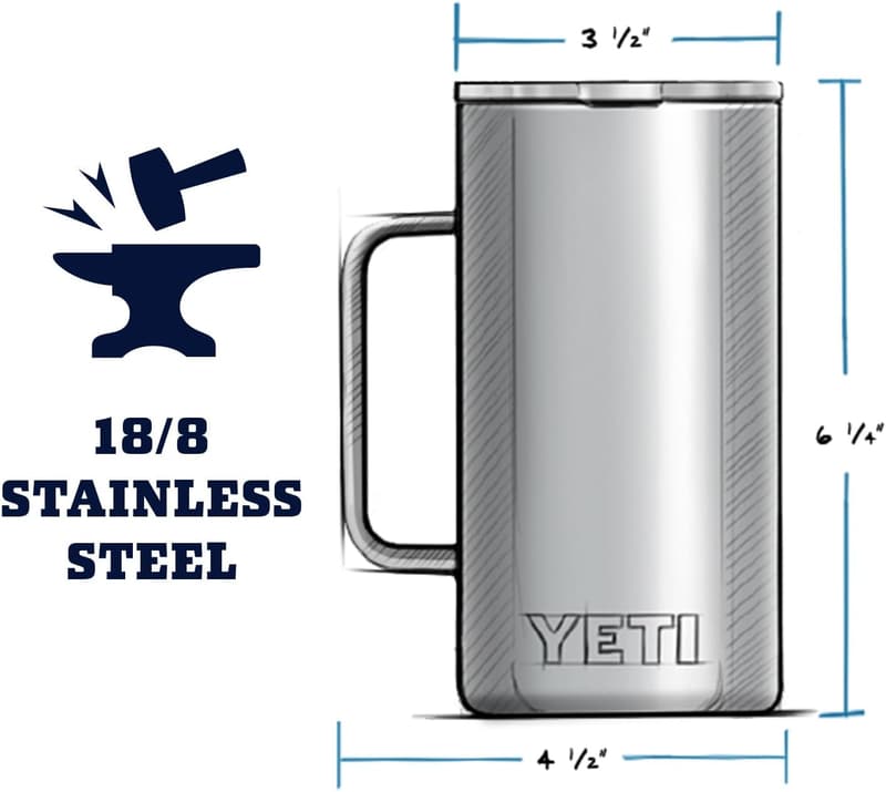 YETI 24 oz Stainless Steel Mug with MagSlider Lid