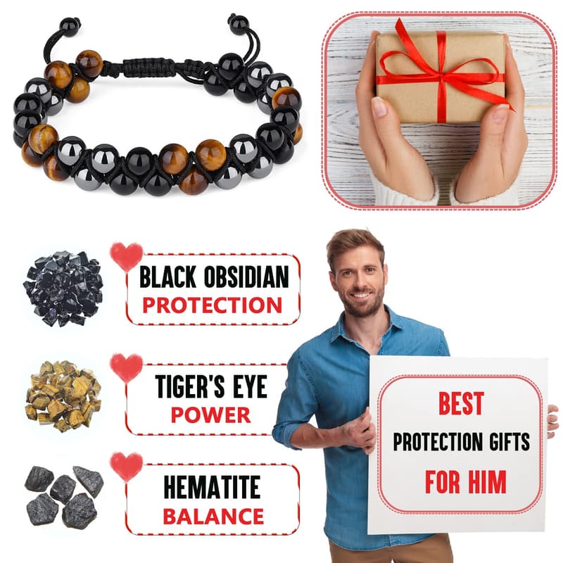 Teen Boy Birthday Gift: Handmade Beaded Bracelet for Him