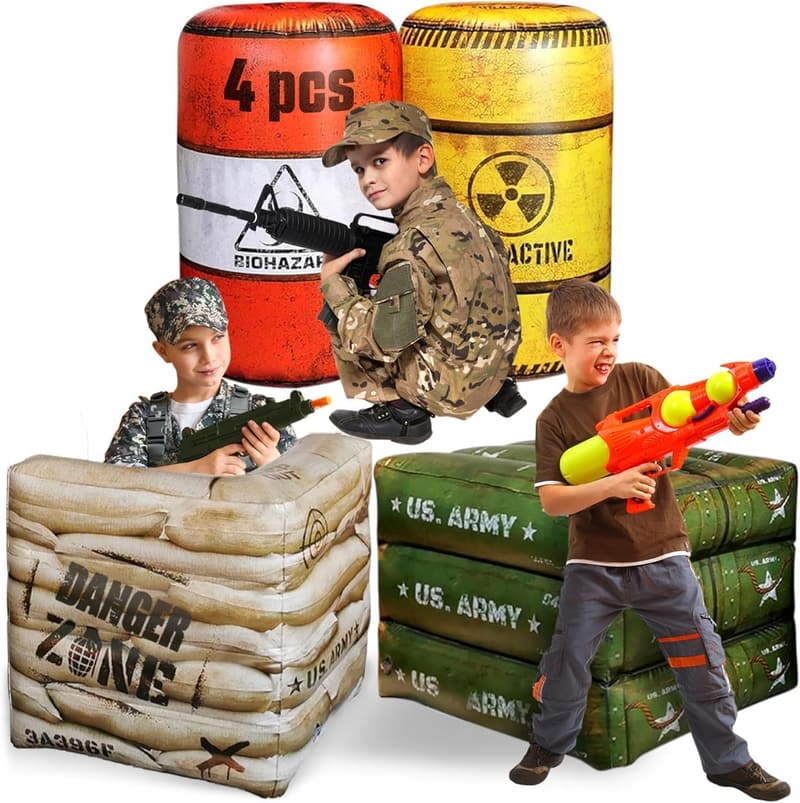 Boys' Birthday Party Combat Battlefield Inflatable Set