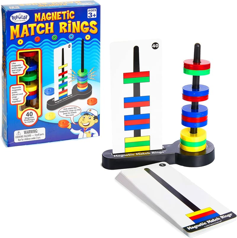 STEM Magnetic Match Rings Game for Kids