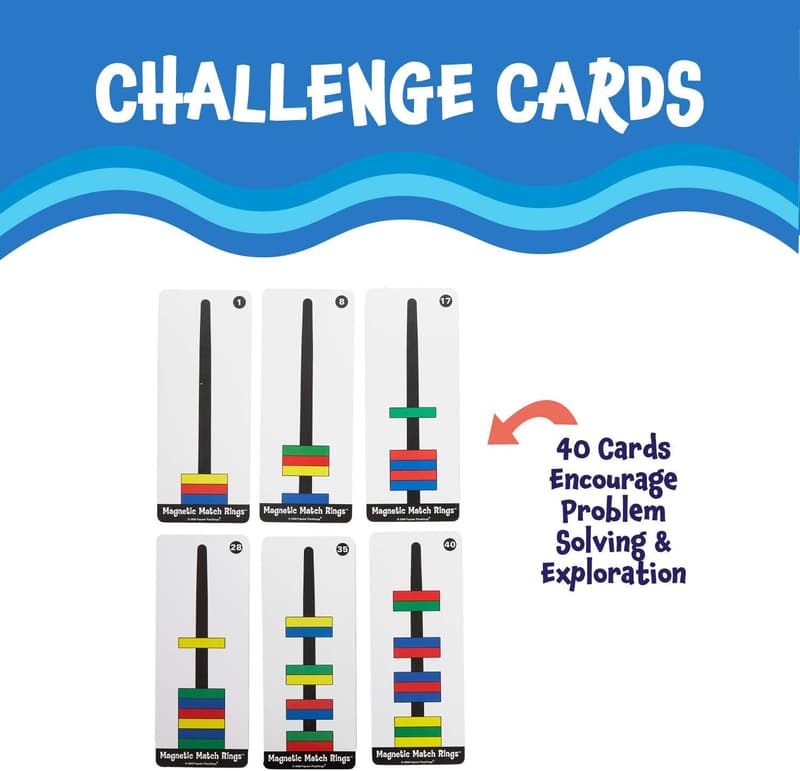 STEM Magnetic Match Rings Game for Kids
