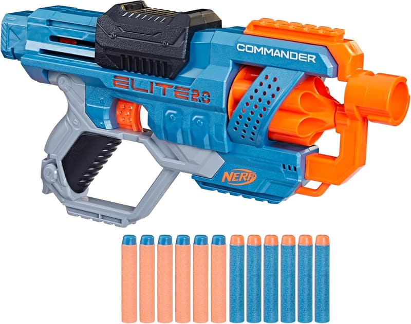 NERF Elite 2.0 Commander RD-6 Dart Blaster with 12 Darts
