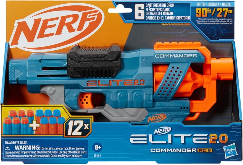 NERF Elite 2.0 Commander RD-6 Dart Blaster with 12 Darts