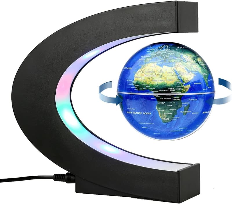 LED Floating Globe with Magnetic Levitation - Unique Gift for Men