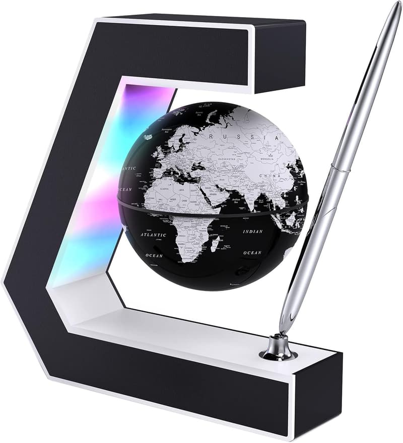 Magnetic Levitating Globe with LED Lights for Desk Decor