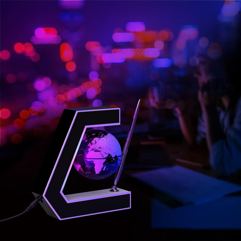 Magnetic Levitating Globe with LED Lights for Desk Decor