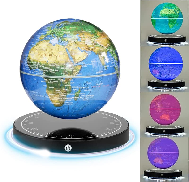 Magnetic Levitating Globe with LED Light for Home Office Decor