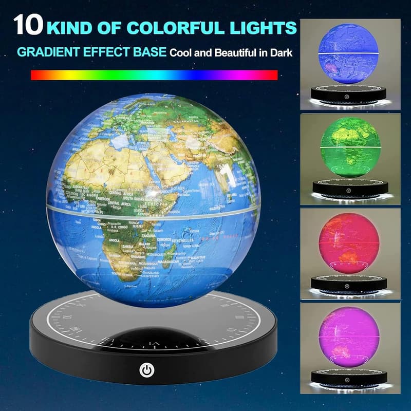 Magnetic Levitating Globe with LED Light for Home Office Decor