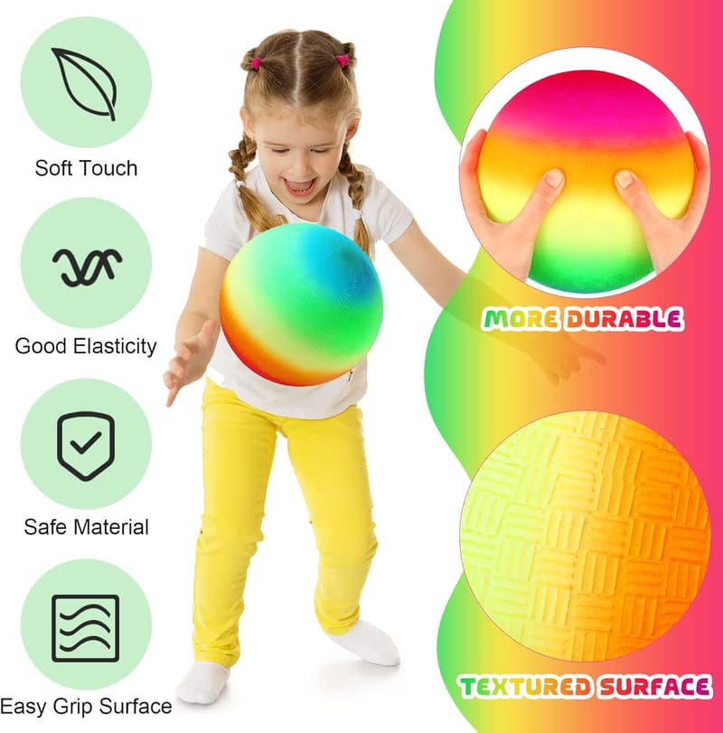 12-Pack Inflatable Playground Balls for Indoor/Outdoor Games