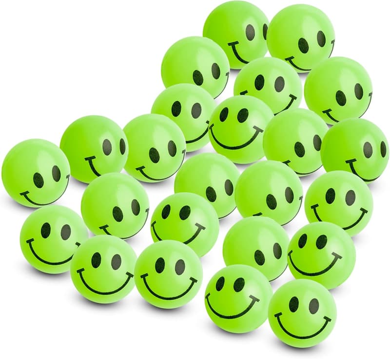 Glow-in-the-Dark Bouncy Balls - 24 Pack for Kids' Parties