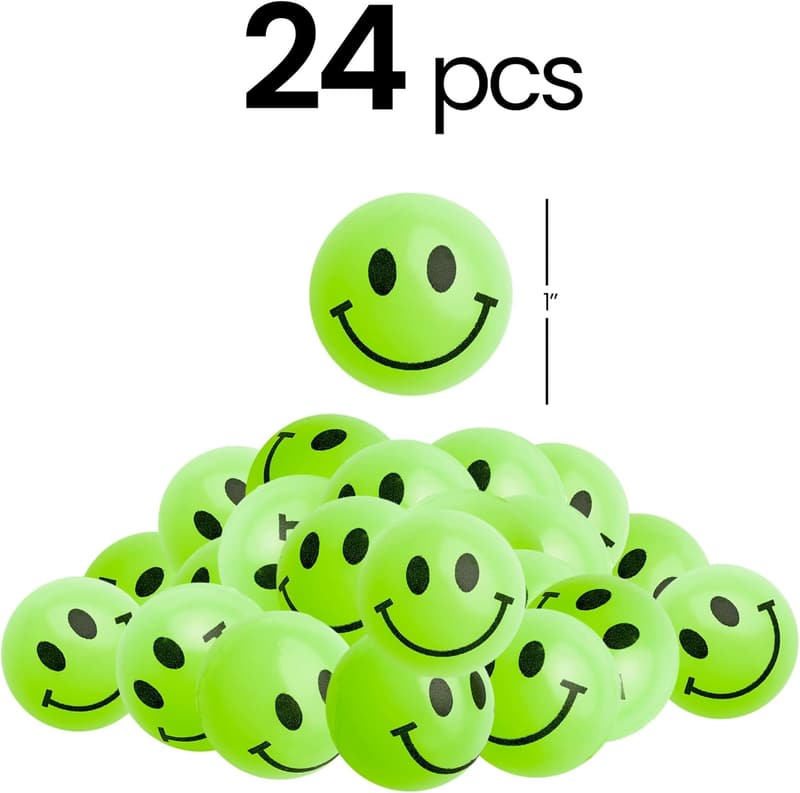 Glow-in-the-Dark Bouncy Balls - 24 Pack for Kids' Parties