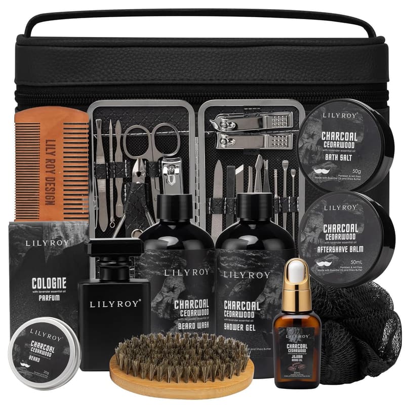 Father's Day Luxury 30-Piece Bath & Beard Gift Set for Men