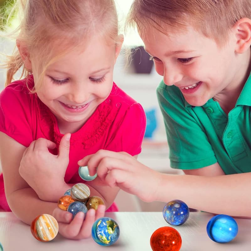Educational Solar System Toys Set for Kids - 16PCS Planets & Flashcards