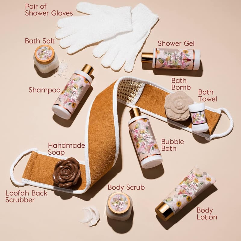 13pc Vanilla Coconut Spa Gift Set for Women & Men