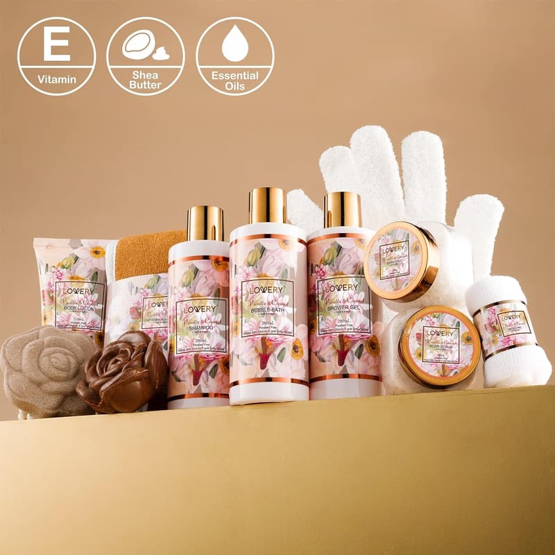 13pc Vanilla Coconut Spa Gift Set for Women & Men