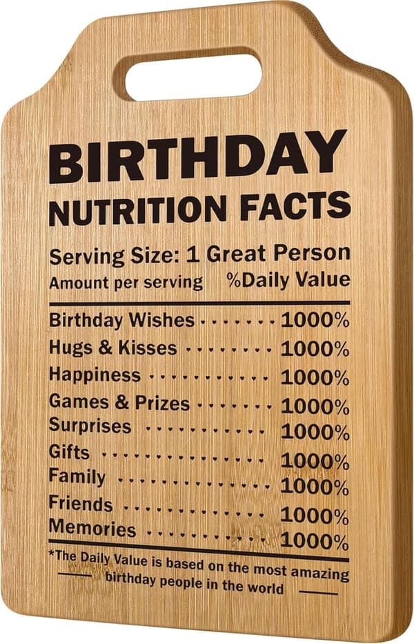 Happy Birthday Cutting Board - Unique Gift for Men and Women