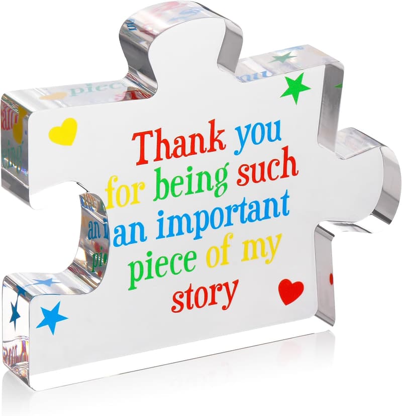 Teacher Appreciation Engraved Acrylic Block Puzzle - 4.1 x 3.5 inch
