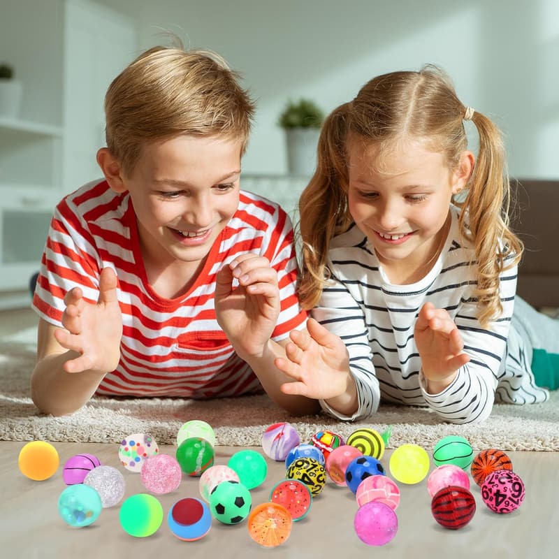 Assorted Multicolor Bouncy Balls for Kids - 30 Pack