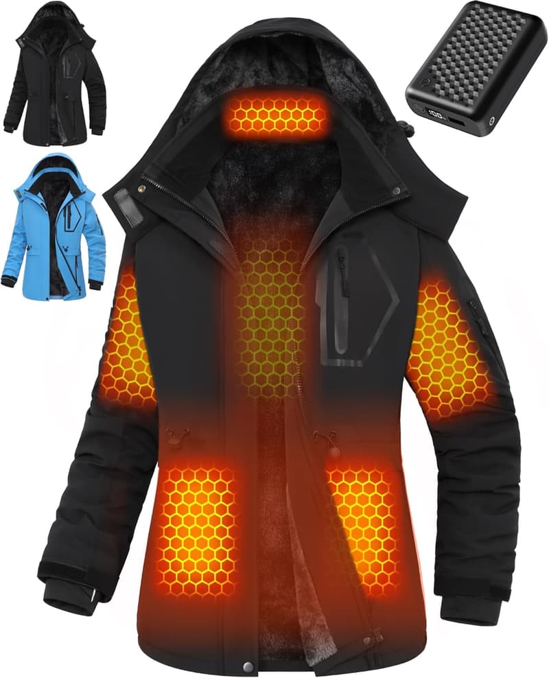 Heated Graphene Jacket for Women - 12V 18400mAh, Fast Charge
