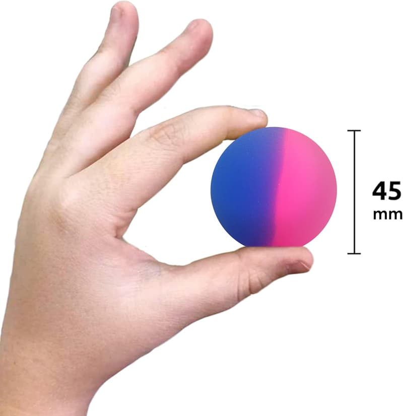 Bouncy Balls Gift Set - 5 Large ICY Rubber Balls for Kids