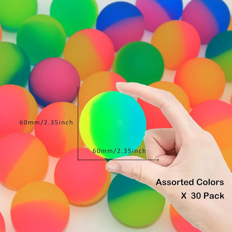 30 Jumbo Bouncy Balls - 2.35