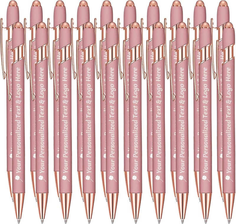 Personalized Rose Gold Stylus Pens for Women – 20 Custom Engraved Gifts