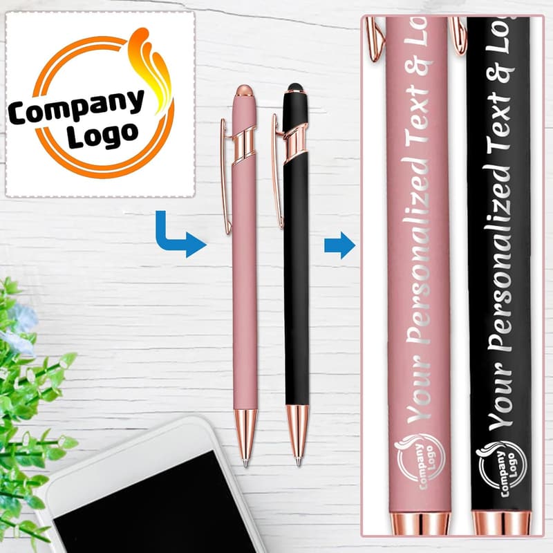 Personalized Rose Gold Stylus Pens for Women – 20 Custom Engraved Gifts