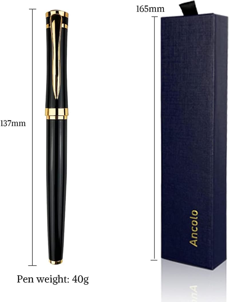 Engraved Metal Pen Set with Gift Box and Refills for Colleagues