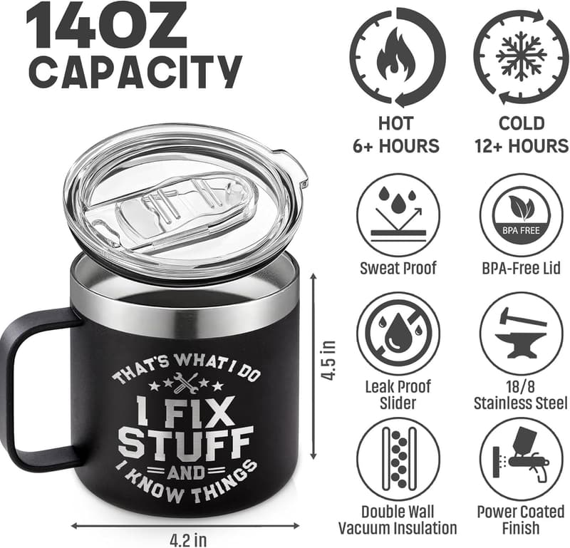 Father's Day Unique 14 oz Mug for Dad or Grandpa