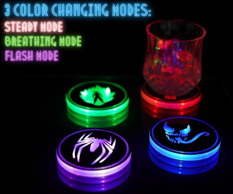 LED Gaming Coasters - Rechargeable Anime Desk Decor