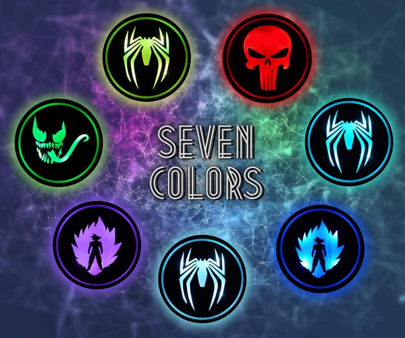 LED Gaming Coasters - Rechargeable Anime Desk Decor