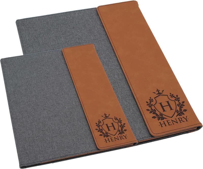 Customized Portfolio with Monogrammed Flap - Engraved Gift for Teachers and Students