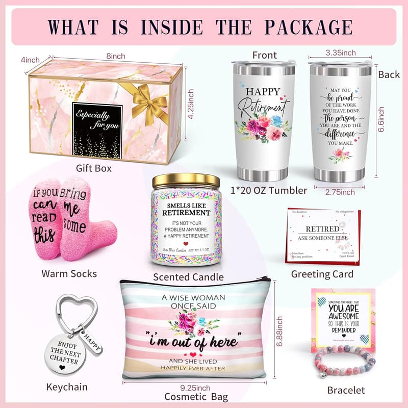 2025 Retirement Tumbler Gift for Women - Unique 20oz for Coworkers