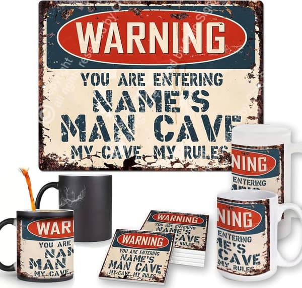 Custom Rustic Metal Sign for Man Cave - Father's Day Decor
