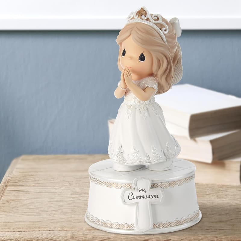 First Communion Musical Figurine for Girls - Plays 